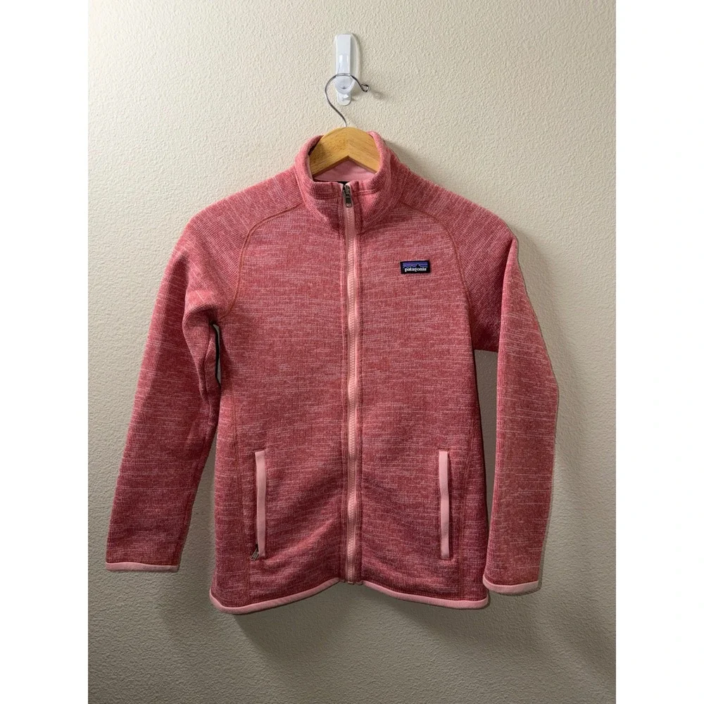 Girls Patagonia Better Sweater Pink Jacket Size 12